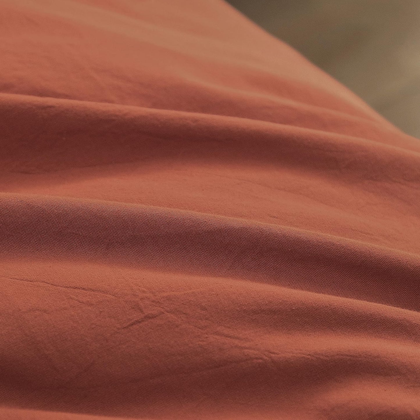 BESTOUCH Duvet Cover Set 100% Washed Cotton Linen Feel Super Soft Comfortable Chic Lightweight 3 PCs Home Bedding Set Solid Crimson Red Cal King