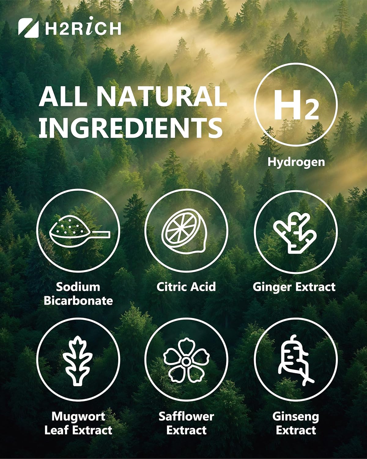 Hydrogen Foot Soak Effervescent Tablets 2 Pieces | Ginger & Mugwort Herb Foot Bath, Relaxing Spa Pedicure Care | Improves Circulation, Soothes Tired Feet, Softens Calluses, Controls Odor