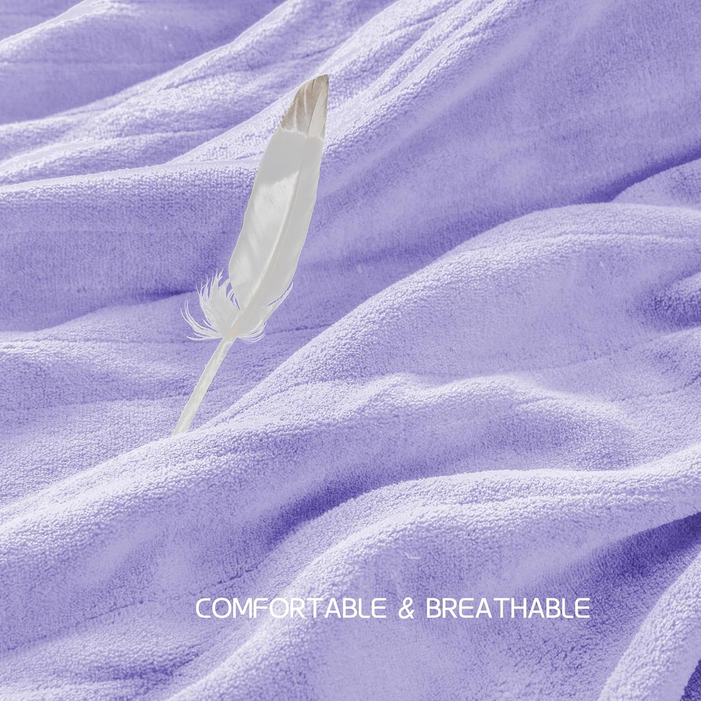 Electric Heated Blanket 84"x90" Queen Size, Soft Coral Fleece, Dual Controllers with 4 Heating Levels and 10 Hours Auto-Off, Machine Washable, Cozy Plush Fabric for Home, Light Purple