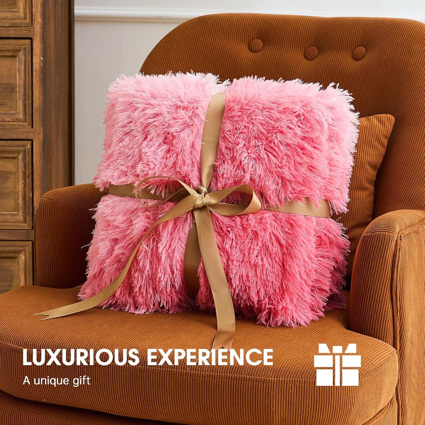 Heated Electric Blanket Twin,Warm Winter Birthday Gifts for Women Her Grandma–Faux Fur with Soft Sherpa,10 Heat Settings,5 Time Settings with Fast Heating, 62x84, Baby Pink