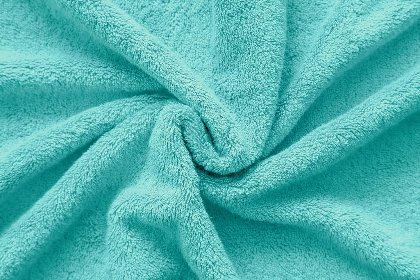 American Veteran Towel 100% Cotton Turkish 6 Piece Towel Set, Luxury Bath Towels Set of 6 for Bathroom Essentials, 2 Bath Towels 2 Hand Towels 2 Washcloths, Turquoise Blue