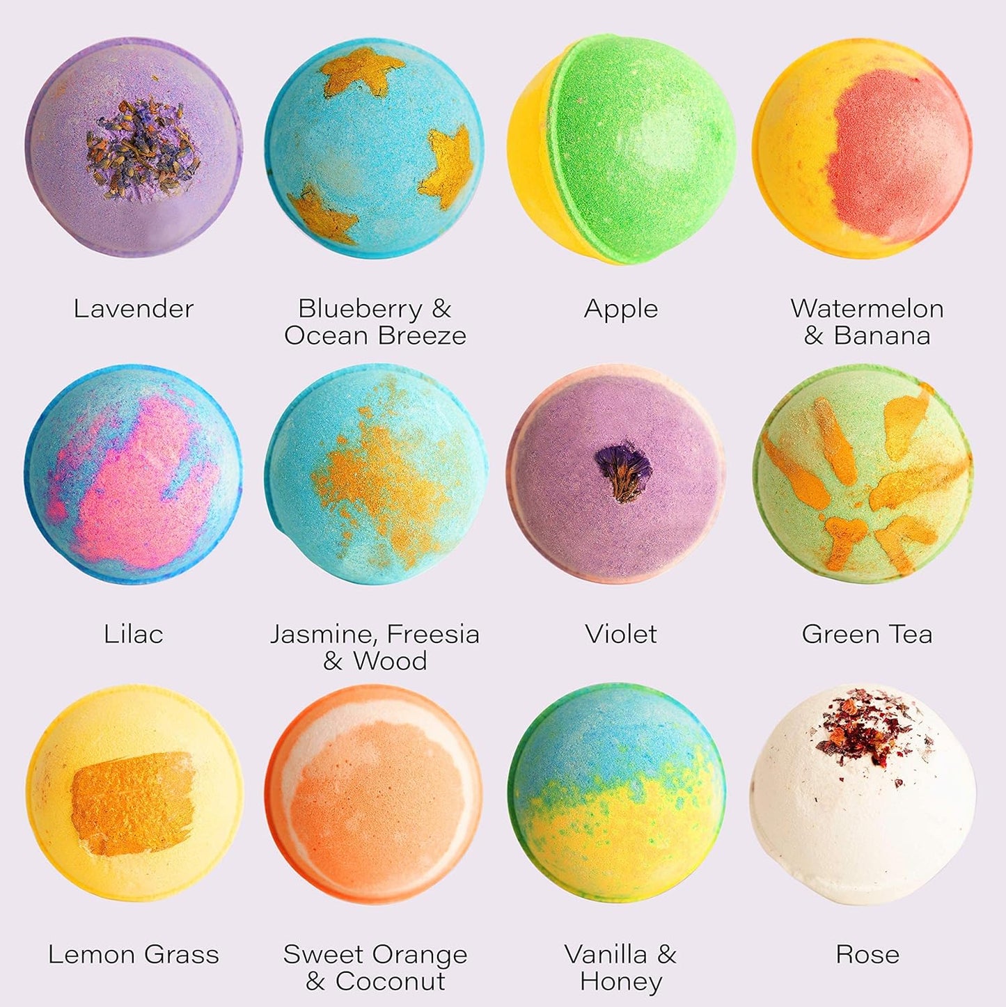 12 XXL Bubbly Organic Bath Bombs Gift Set for Women Men and Kids Designed in Canada Long Lasting Floaters Relaxing Aromatherapy Rich in Pure Essential Oils Healing Properties
