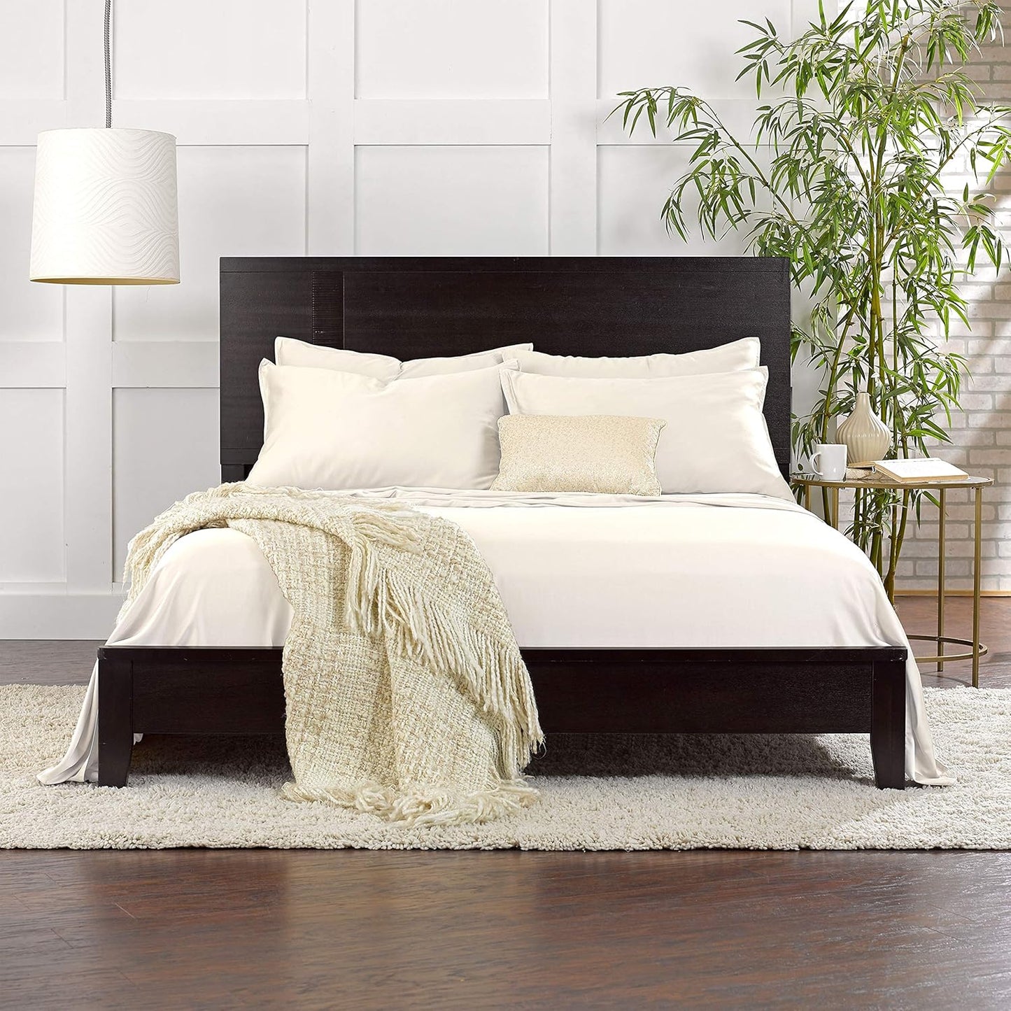 Split King Sheets by Pure Bamboo, Genuine 100% Organic Viscose Derived from Bamboo Bed Sheet Set, Soft & Cooling, Double Stitching *Not for Split Top (Split King, Ivory)