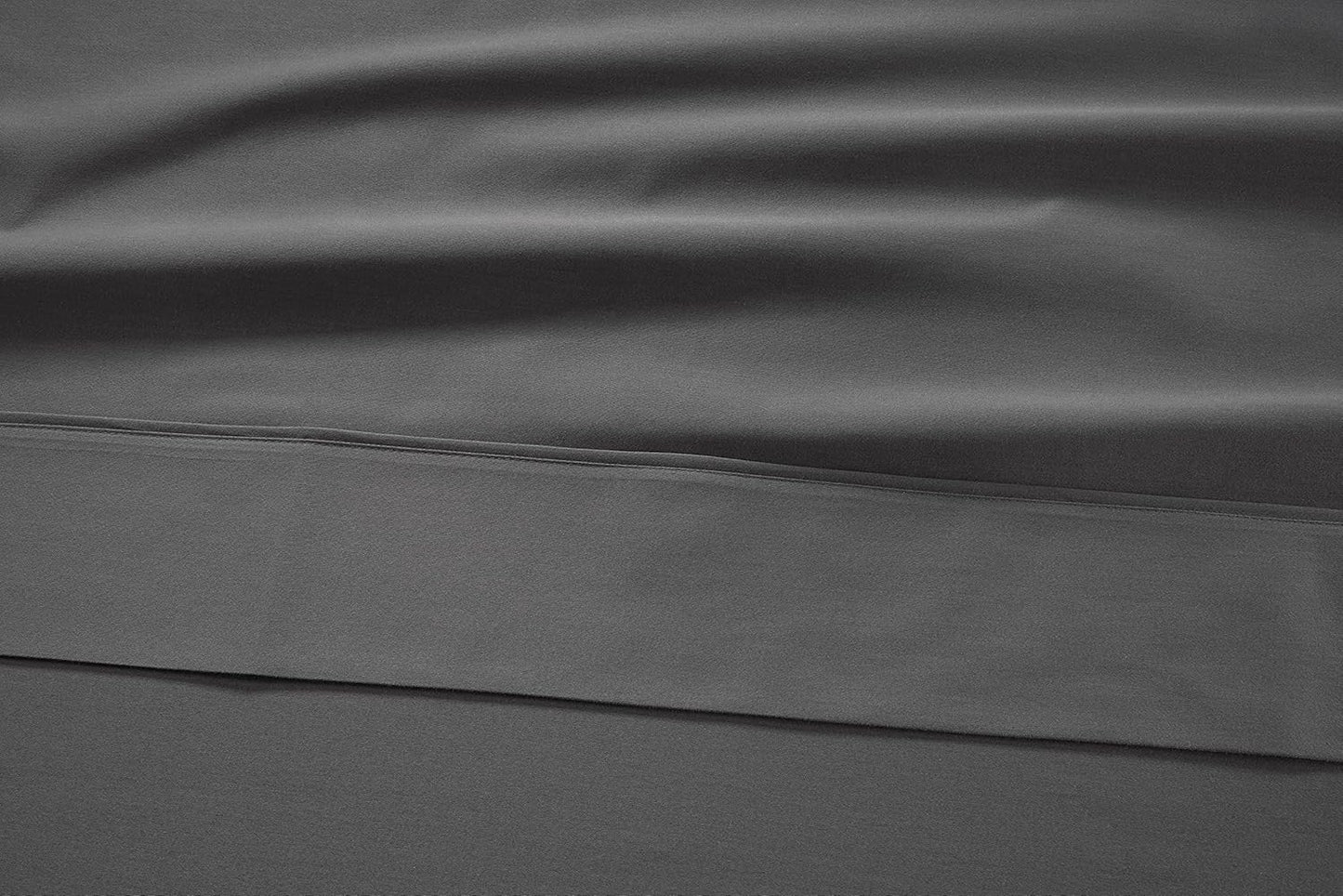 LANE LINEN Twin Bed Sheets – 450 Thread Count 100% Mercerized Cotton, Soft & Cooling Sateen Weave, 15” Deep Pocket Fully Elasticized Fitted Sheet, Luxury Hotel Bedding, Charcoal