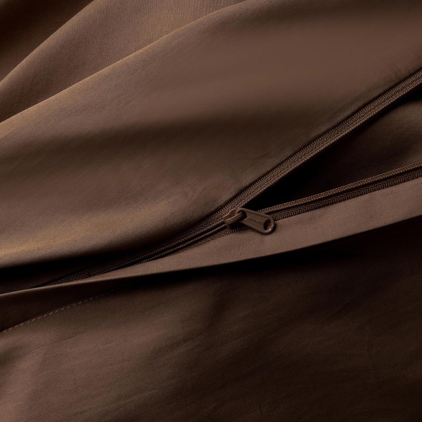 MooMee Duvet Cover Set 100% Extra Long Staple Cotton 600 Thread Count Silky Sateen Smooth Luxury Soft Breathable Durable Hotel Quality Bedding, 3 Pieces (Chocolate Brown, Super King 108"x98")