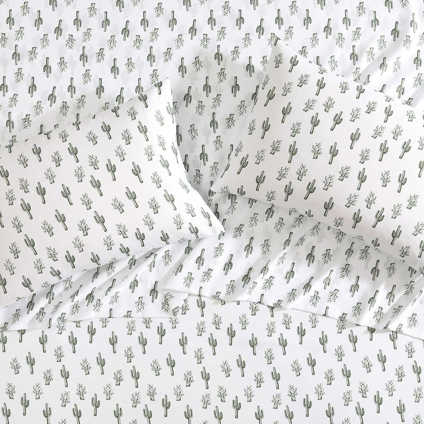 Wrangler - Full Bed Sheets, Ultra-Soft & Lightweight Bedding with Matching Pillowcases, Lightweight Bed Set for All Season Comfort, Oeko-Tex Certified (Cacti Green)