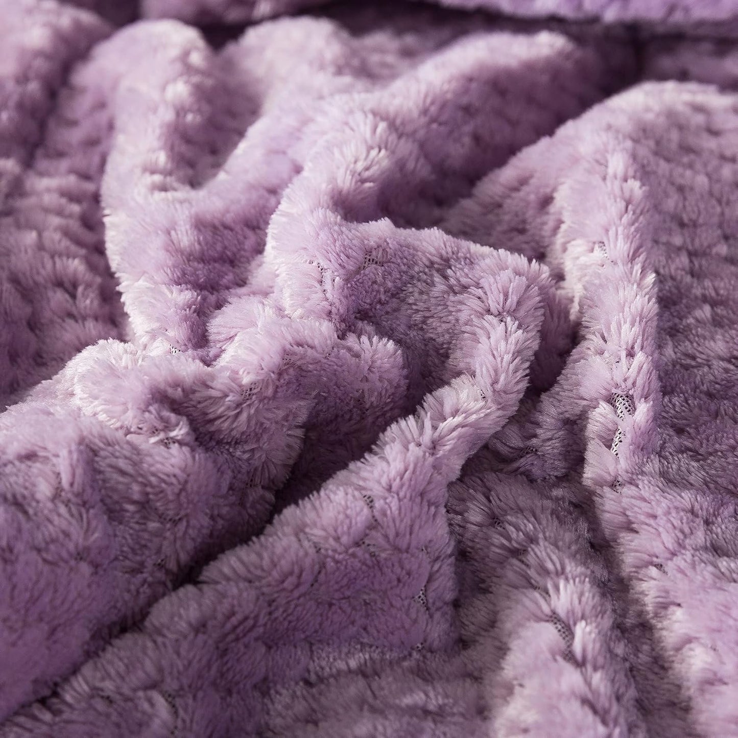 KASENTEX Super Ultra Soft Luxury Plush Sherpa Comforter, Cozy Reversible Faux Fur Machine Washable Bedding, Purple, Twin/Twin XL Size