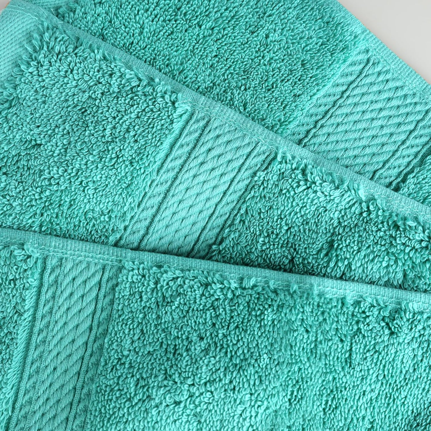 Superior Egyptian Cotton Pile Bath Sheet Set of 2, Ultra Soft Luxury Towels, Thick Plush Essentials, Absorbent Heavyweight, Guest Bath, Hotel, Spa, Home Bathroom, Shower Basics, Turquoise