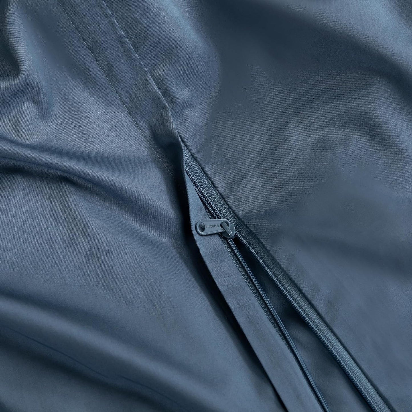 MooMee Duvet Cover Set 100% Extra Long Staple Cotton 600 Thread Count Silky Sateen Smooth Luxury Soft Breathable Durable Hotel Quality Bedding, 3 Pieces (Dark Blue, King 104"x90")