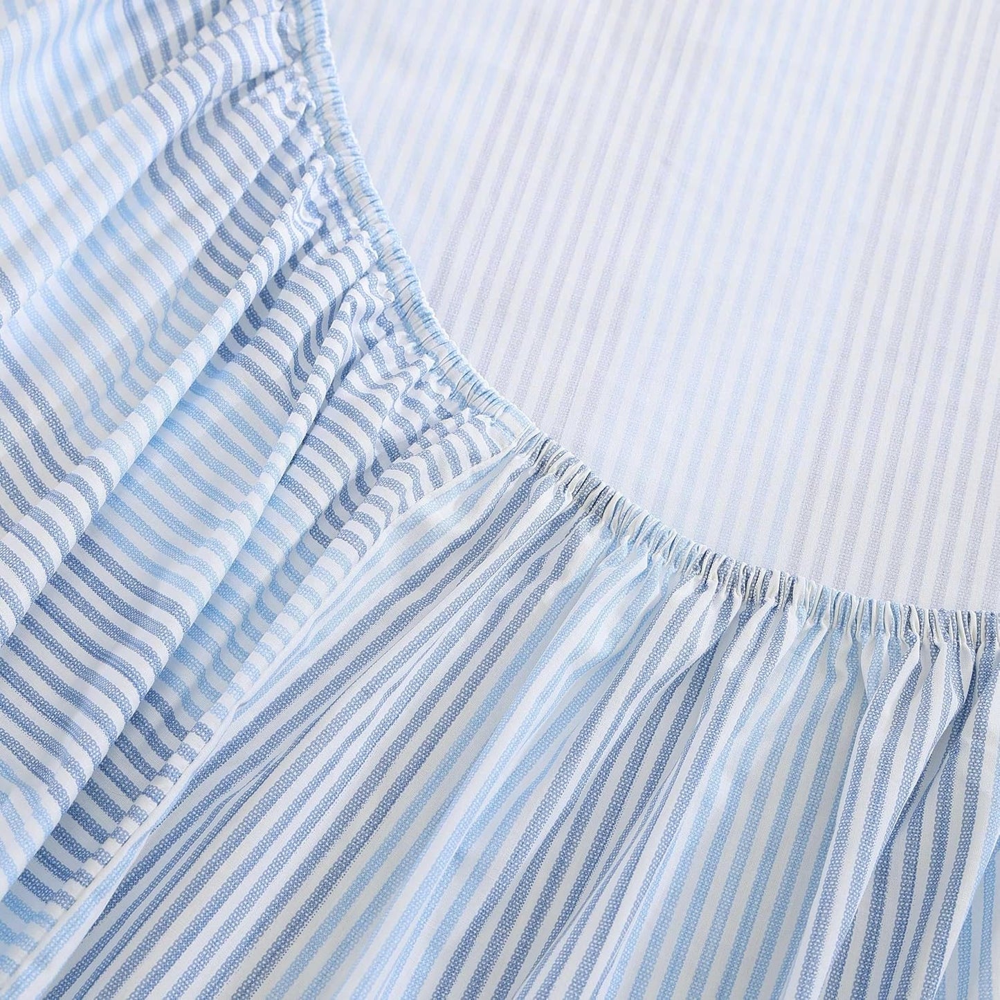 Tommy Bahama - King Sheets, Super Soft Cotton Percale Bedding Set with Matching Pillowcases, Crisp & Cool, Coastal Room Essentials (Weekend Stripe Blue, King)