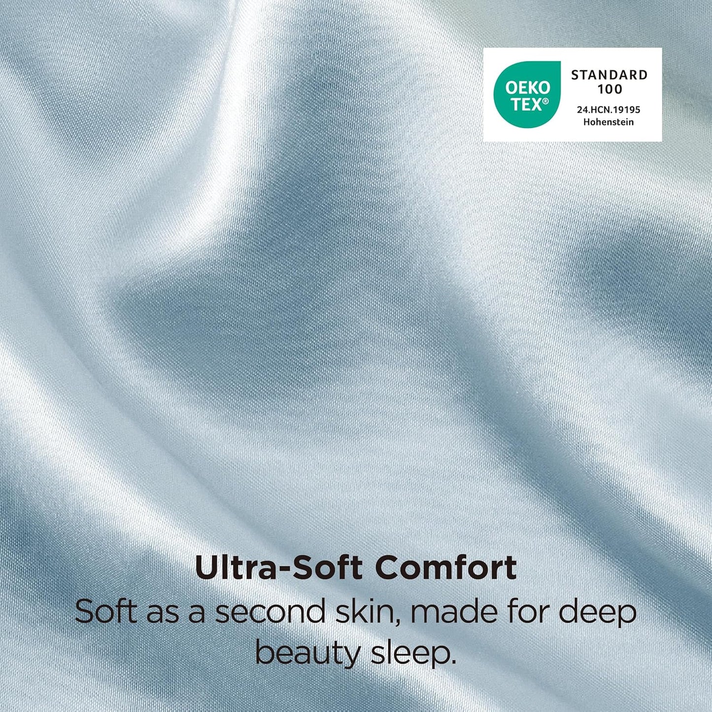 Bedsure Satin Pillowcase 2 Pack Similar to Silk Pillow Cases Standard Size, Pillow Case for Sleeping Women with Envelope Closure, Gifts for Women Men, Light Turquoise, 20x26 Inches, 2pcs