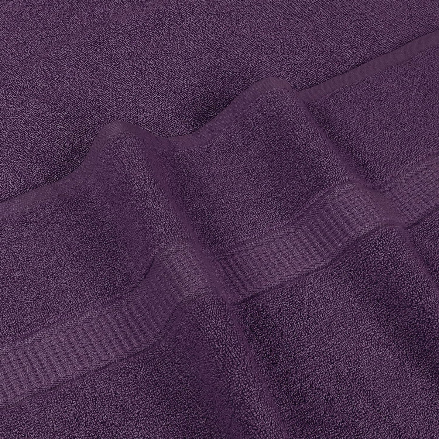 Utopia Towels Luxurious Jumbo Bath Sheet 2 Piece, 600 GSM, 35 by 70 Inches, 100% Ring Spun Cotton, Highly Absorbent and Quick Dry Extra Large Bath Towel, Super Soft Towel, Plum