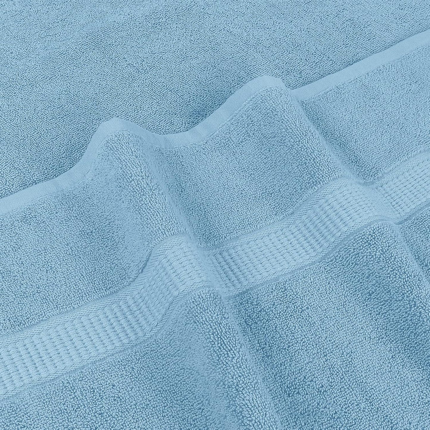 Utopia Towels Luxurious Jumbo Bath Sheet 2 Piece, 600 GSM, 35 by 70 Inches, 100% Ring Spun Cotton, Highly Absorbent and Quick Dry Extra Large Bath Towel, Super Soft Towel, Sky Blue