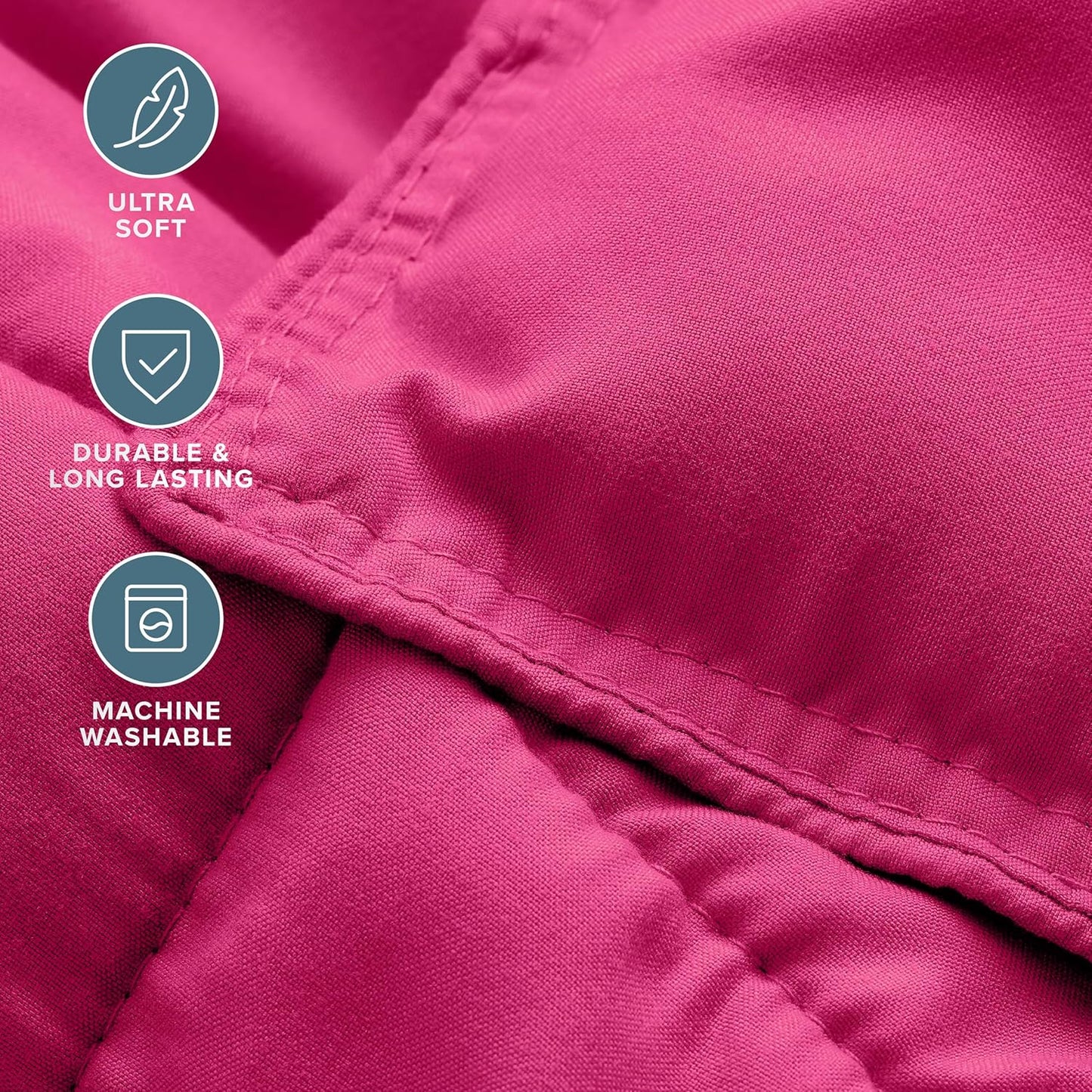 Bare Home Comforter Set - Full Size - Ultra-Soft - Goose Down Alternative - Premium 1800 Series - All Season Warmth (Full, Pink)