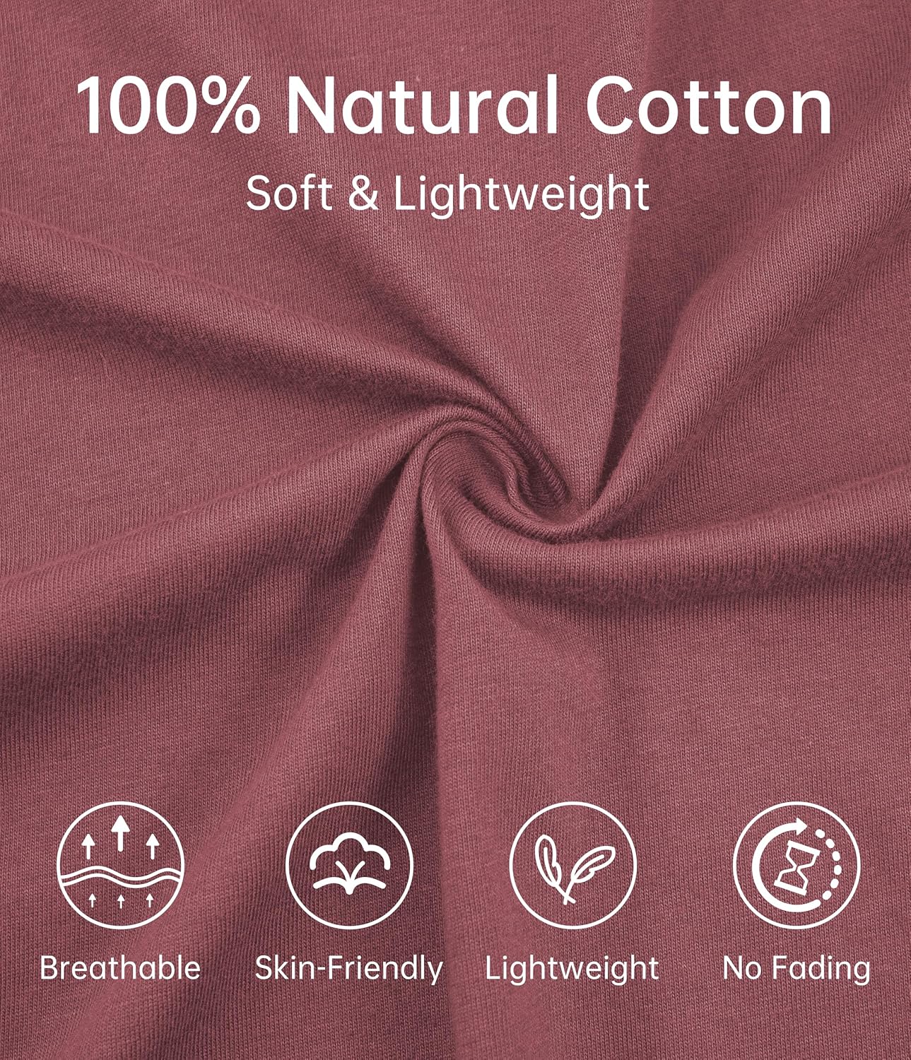 ANLIQI Women's 100% Cotton Robes Long Zipper Front House coats 3/4 Sleeve Bathrobes Lightweight Full Length Robe with Pockets