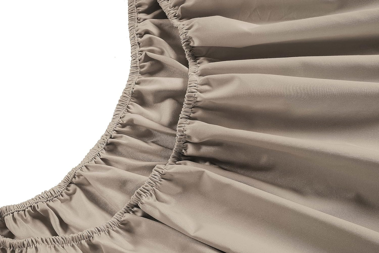 LANE LINEN Split King Sheet Set – 450 Thread Count 100% Cotton Cooling Sheets, Soft Breathable Sateen Weave, 15” Deep Pocket Fully Elasticized Fitted Sheet, Luxury Bedding Sheets & Pillowcases, Taupe