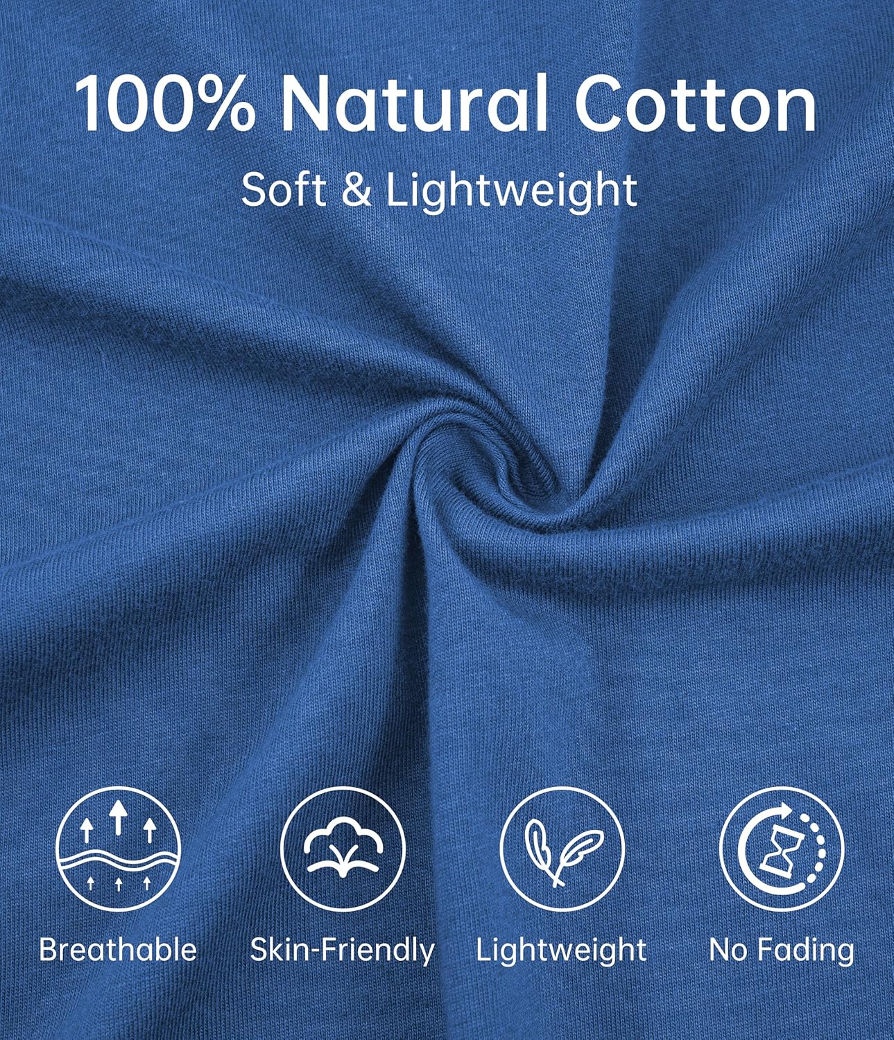 ANLIQI Women's 100% Cotton Robes Long Zipper Front House coats 3/4 Sleeve Bathrobes Lightweight Full Length Robe with Pockets