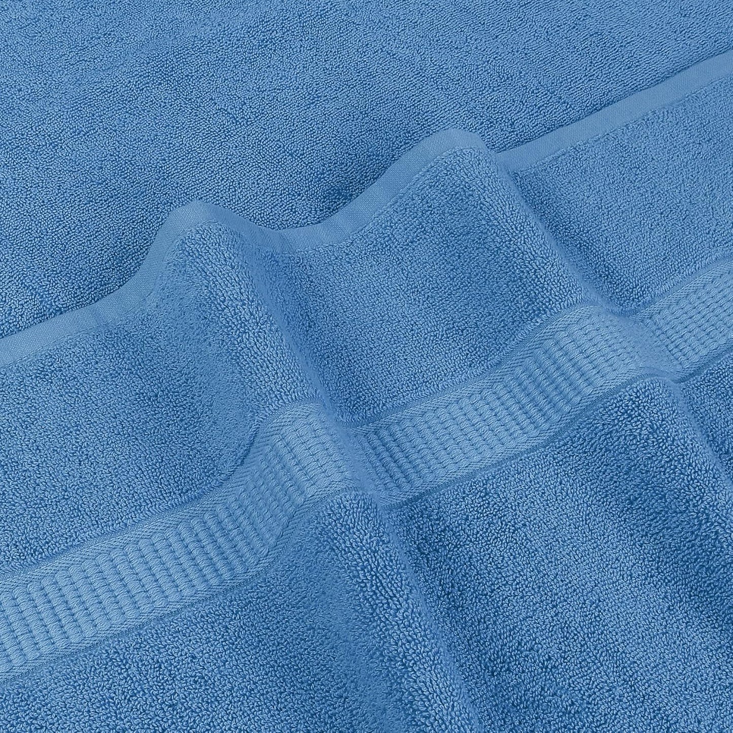 Utopia Towels Luxurious Jumbo Bath Sheet 2 Piece, 600 GSM, 35 by 70 Inches, 100% Ring Spun Cotton, Highly Absorbent and Quick Dry Extra Large Bath Towel, Super Soft Towel, Electric Blue