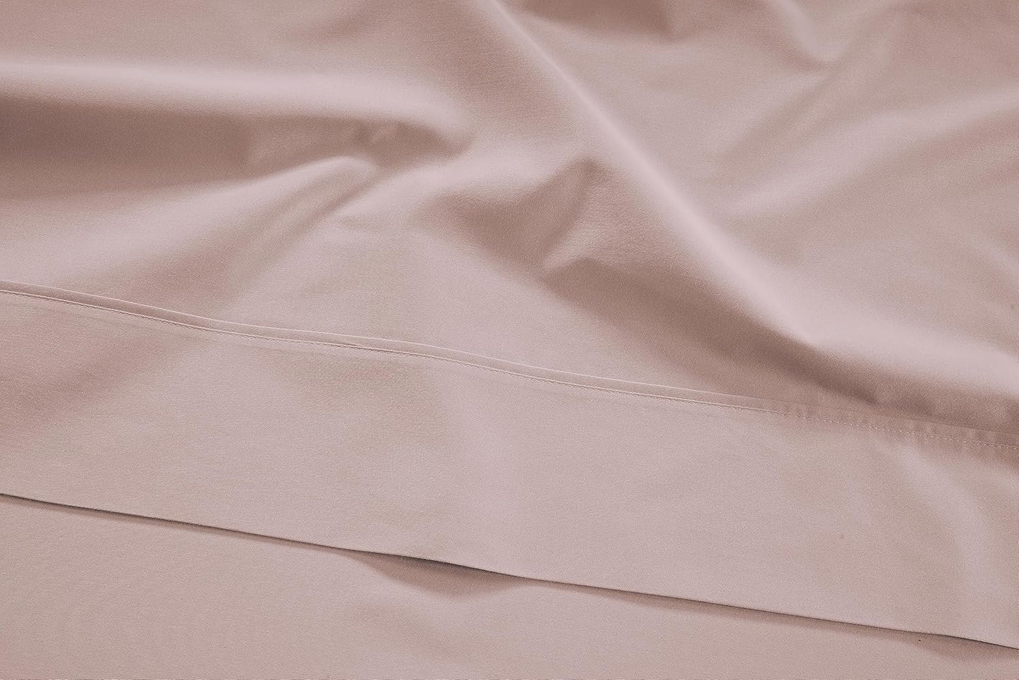 LANE LINEN Twin XL Bed Sheets – 450 Thread Count Cooling Sateen Sheets, Soft & Comfy, 15” Deep Pocket Fully Elasticized Fitted Sheet, Luxury Hotel Bedding, Sepia Rose