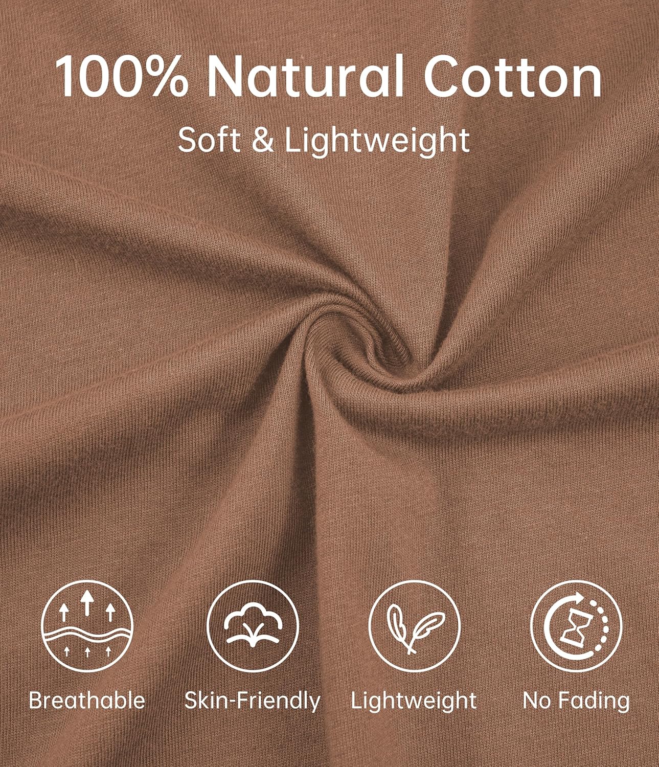 ANLIQI Women's 100% Cotton Robes Long Zipper Front House coats 3/4 Sleeve Bathrobes Lightweight Full Length Robe with Pockets