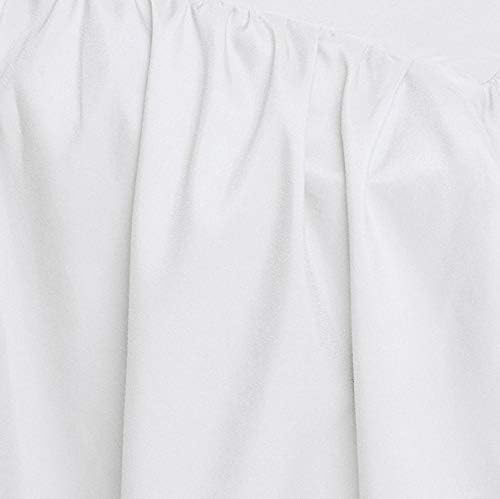 Amazon Basics Lightweight Ruffled Bed Skirt, Classic Style, Soft and Stylish 100% Microfiber with 16" Drop, Machine Washable, Wrinkle Free, Queen, Bright White, Solid