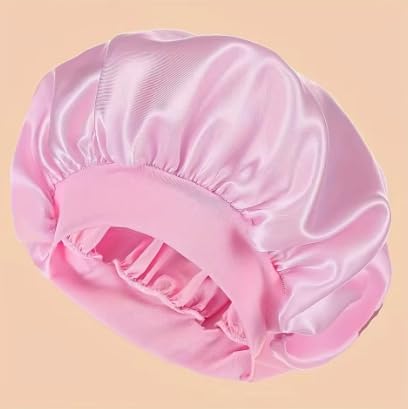 Silk Satin Bonnet for Sleeping - Soft Elastic Band Hair Bonnet for Women, Night Hair Care Cap for Curly, Natural & Protective Styles