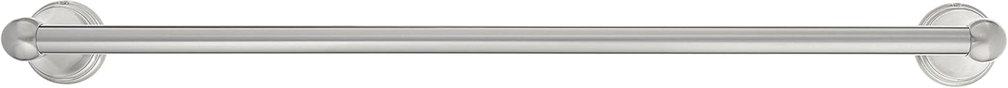 Amazon Basics Straight Modern Towel Bathroom Bar, 24 inch, Satin Nickel