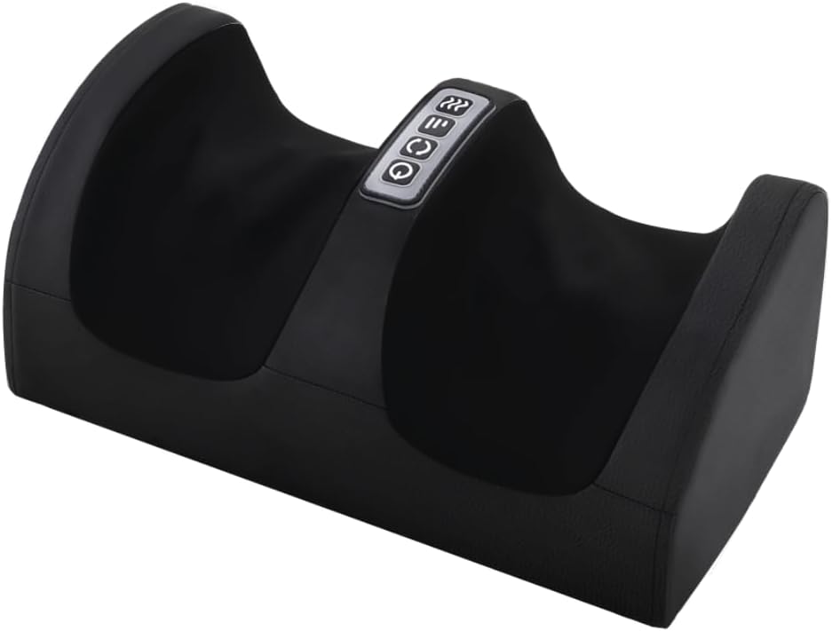 Shiatsu Foot Massager with Heat,Foot and Calf Massager with Roller, Deep Massage for Relaxation, Plantar Fasciitis Relief, Promotes Blood Circulation, Gifts for Women & Men(Black)