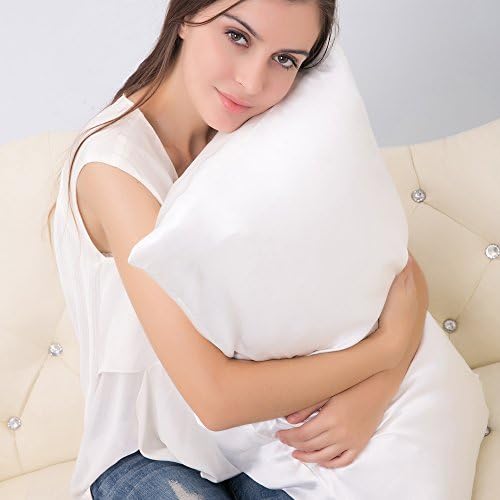 ALASKA BEAR Natural Silk Travel Pillowcase Toddler 14x18 Inches, Hypoallergenic, 100% Mulberry Silk Pillow Case Cover with Zipper (1pc, Natural White)