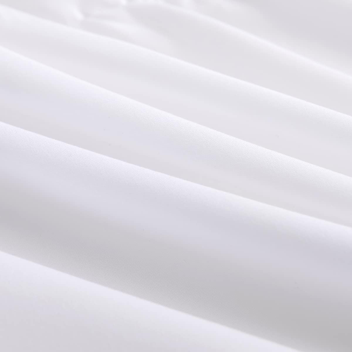 TSUTOMI Bed Skirt King Size Ruffled Bed Skirt with Split Corners, 16 Inch Drop Dust Ruffle Bed Skirts with Platform, Gathered Style, 100% Microfiber, White