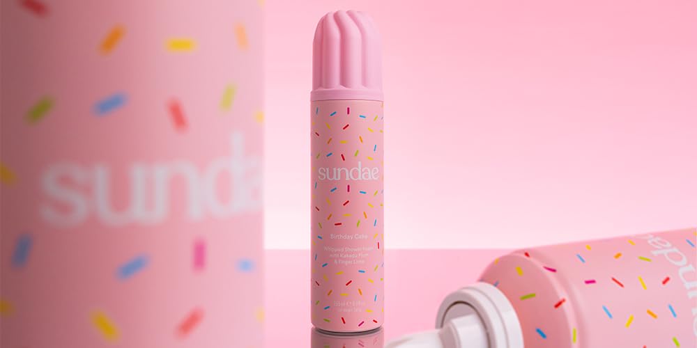 sundae Whipped Shower Foam Birthday Cake Foaming Body Wash 8.9 fl oz, 265ml