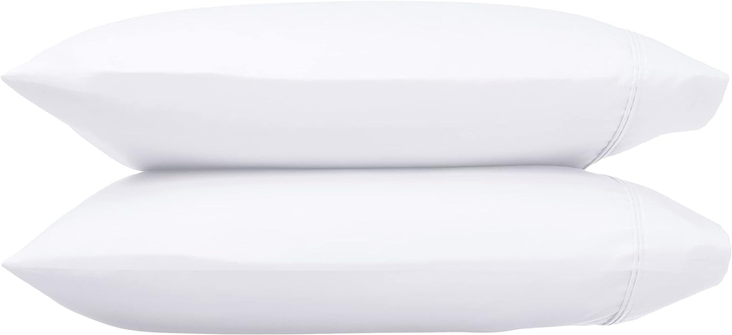 Amazon Basics 400 Thread Count Cotton Pillow Case, Standard, 30" L x 20" W, White - Set of 2, Pillows Not Included
