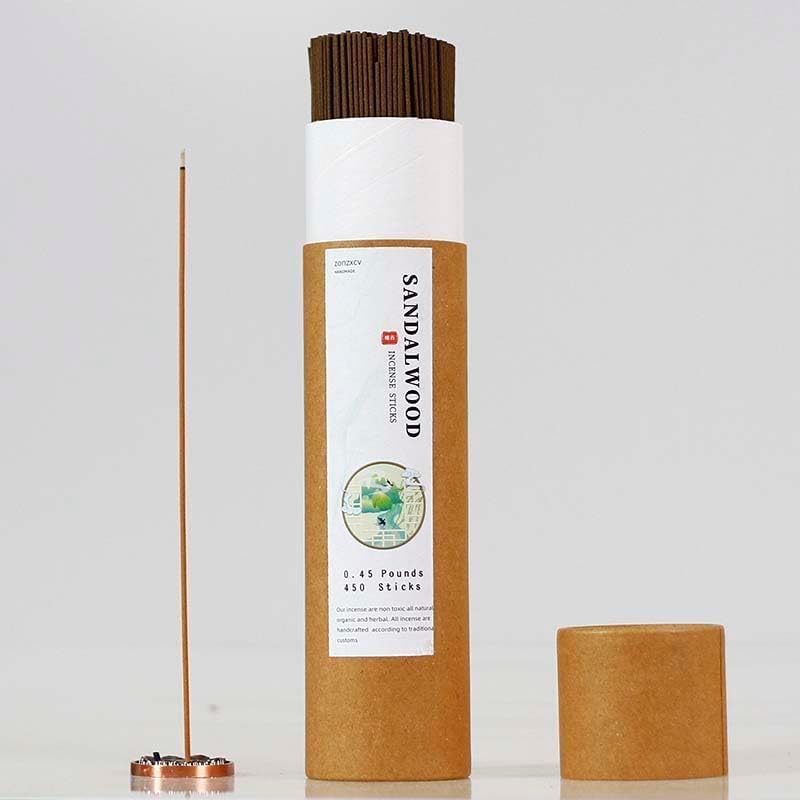 Sandalwood Incense Sticks Pure Moxa for Aromatherapy and Energy Clearing Stress Relief (Sandalwood)
