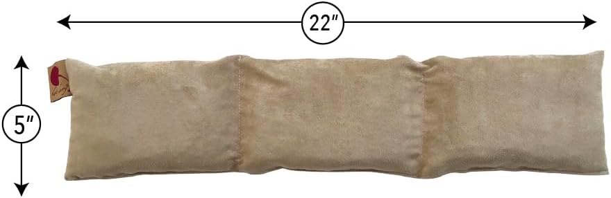 Neck Wrap Red Ultra Suede Cherry Pit-Stone Pillow, Microwavable Hot/Cold Compress, Sustainable Moist Heat Pack, Shoulder Pain Relief, Washable, Spa