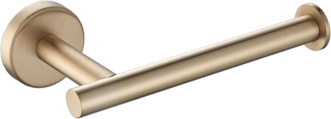 JQK Champagne Bronze Toilet Paper Holder, 5 Inch Tissue Paper Dispenser for Bathroom, 304 Stainless Steel Thick 0.8mm Wall Mount, TPH120-CB