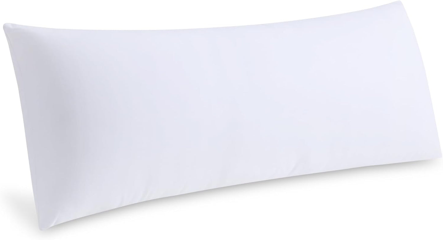 Leeden Full Body Pillow for Adults, Firm and Fluffy Long Pillow Insert, Breathable Pillow for Side Sleepers and Bed Support，20x54 White