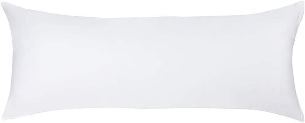 ZIMASILK 100% Pure Mulberry Silk Pillowcase for Hair and Skin,with Hidden Zipper,Both Side 19 Momme Silk, 1pc (Body 20"x54", White)