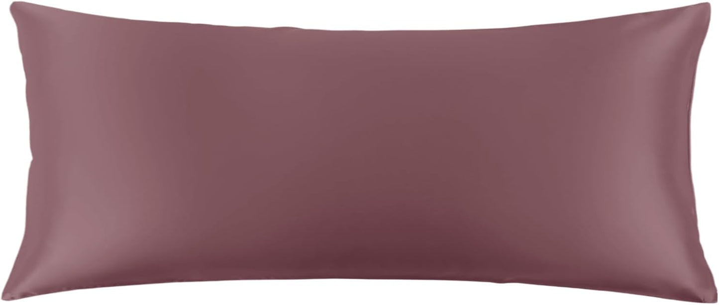 THXSILK Set of 2 100% Mulberry Silk Pillowcase for Hair and Skin Health, 22 Momme Soft and Smooth Pillowcases with Hidden Zipper, Both Sides Premium Grade 6A+ Silk, Body Size 20"x54", Purple