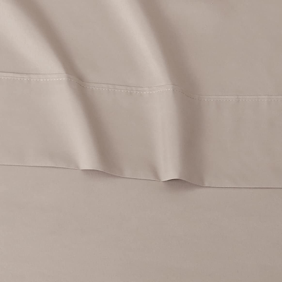 Amazon Basics Lightweight Super Soft Luxury Easy Care Wrinkle Free Microfiber 4 Piece Bed Sheet Set with 14-Inch Deep Pockets, Full, Taupe, Solid