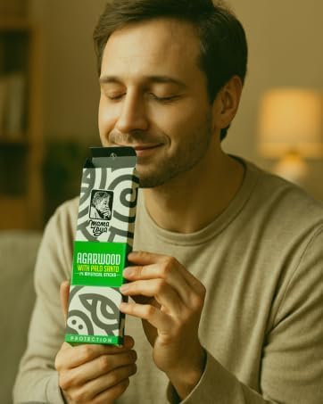 Agarwood with Palo Santo Incense Sticks (14 Mystical Sticks) – Protection, Mystical, Serene & Natural Handcrafted Aroma