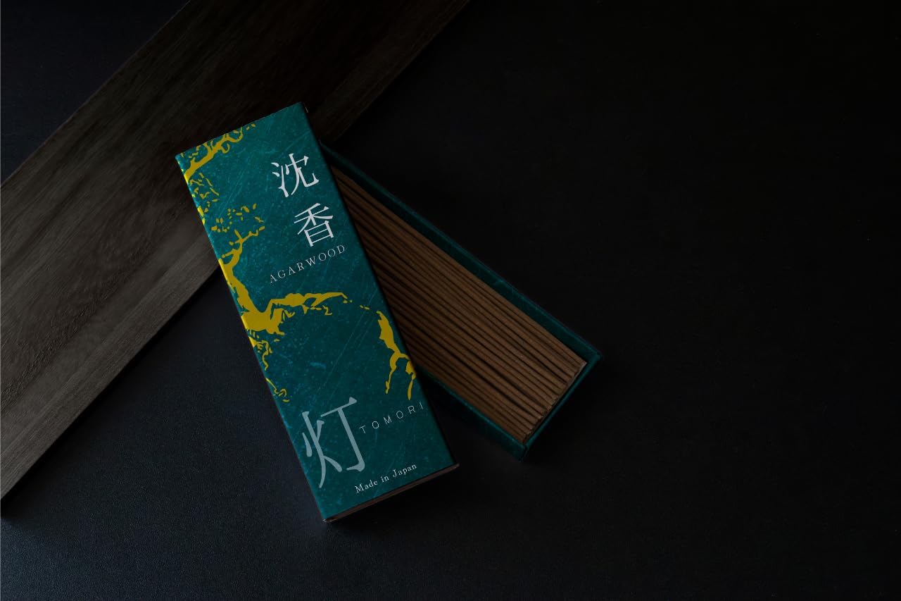 Agarwood Premium Japanese Incense Sticks 60sticks Coreless Low Smoke Natural Charcoal Free Non Toxic Temple Kyoto Aroma Aromatherapy Meditation Calming Stress Relief Relaxation Yoga ZenTOMORI