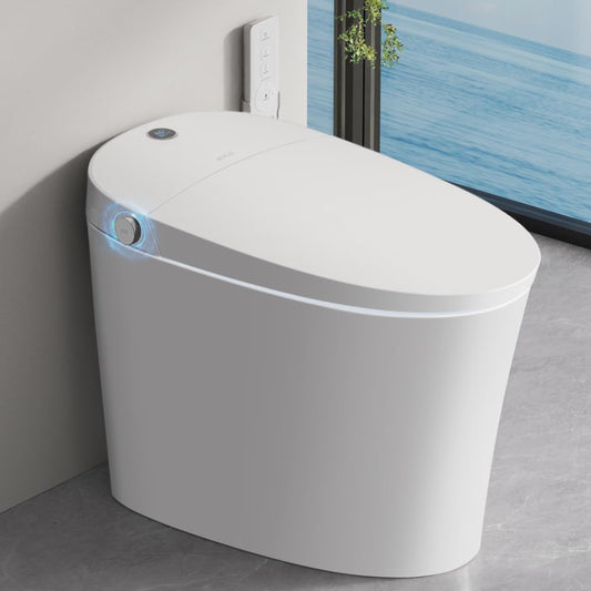EPLO Smart Toilet Bidet with Tank,Foam Shield,Blackout Flush,Dual Auto Flush,Heated Seat,Air Dryer,Modern Elongated Japanese One Piece Bidet for Bathrooms E18