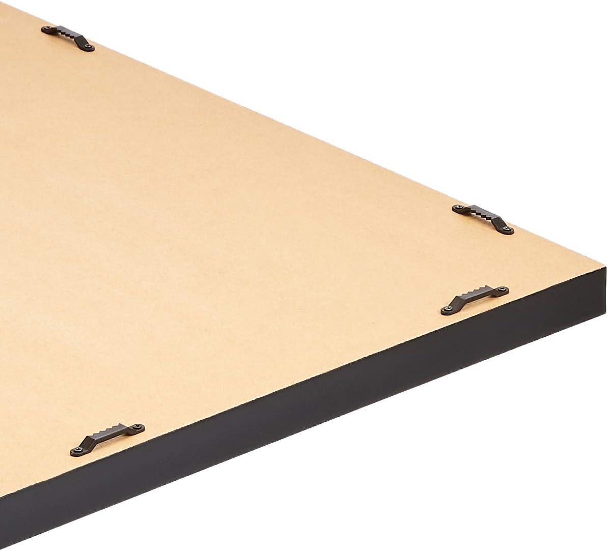 Amazon Basics Rectangular Wall Mount Mirror With Peaked Trim, Black, 16 x 20 inch