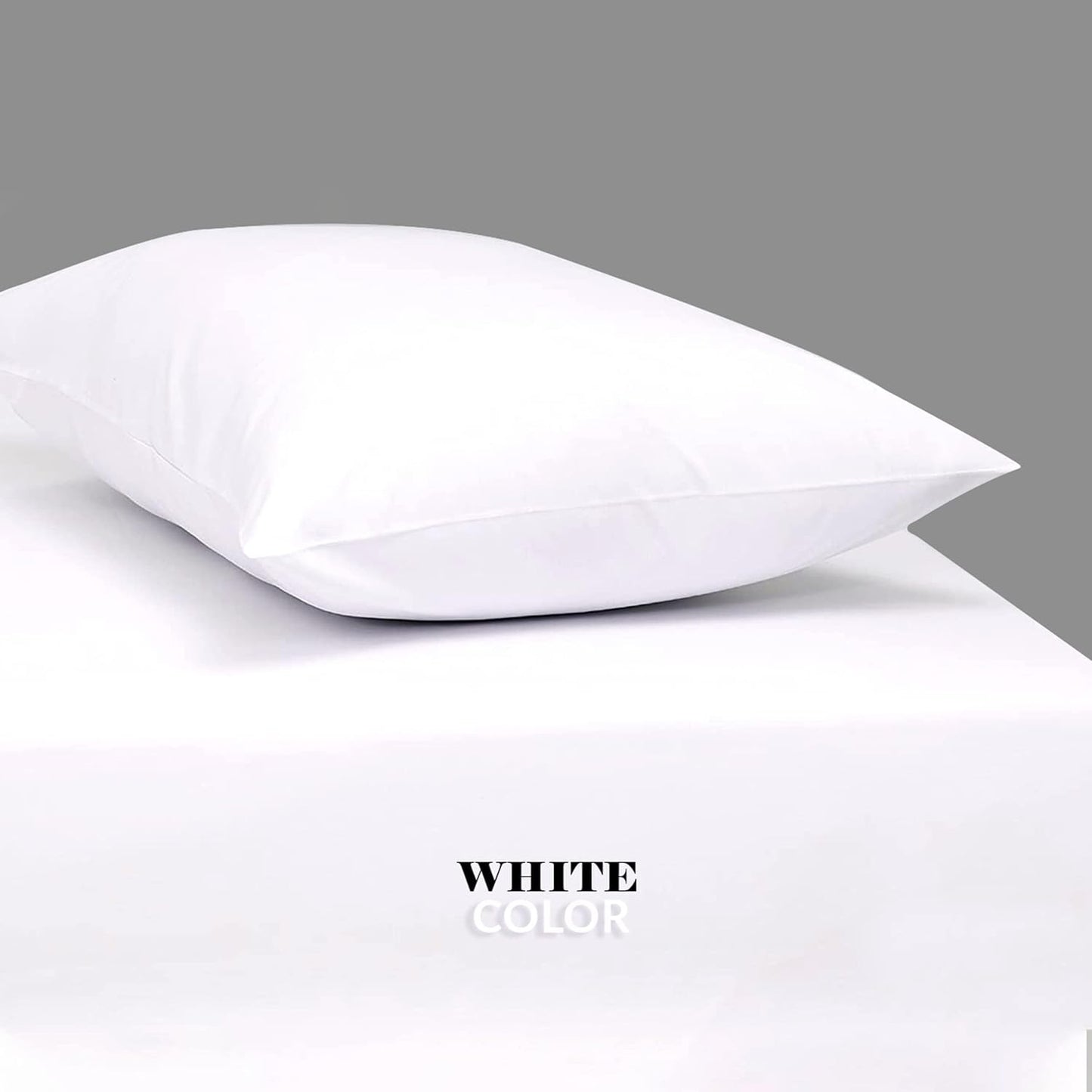 GOLD TEXTILES Bed Pillows for Sleeping - Firm Hotel Quality Pillow - Back and Side Sleeper Pillow (White, Pack of 2-20x28)