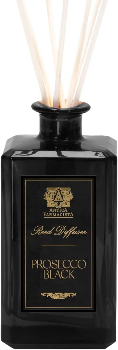 Antica Farmacista Home Ambiance Diffuser - Long-Lasting Reed Scent Diffuser - Luxury Room Freshener Gift - Prosecco Black, 10.8 fl oz