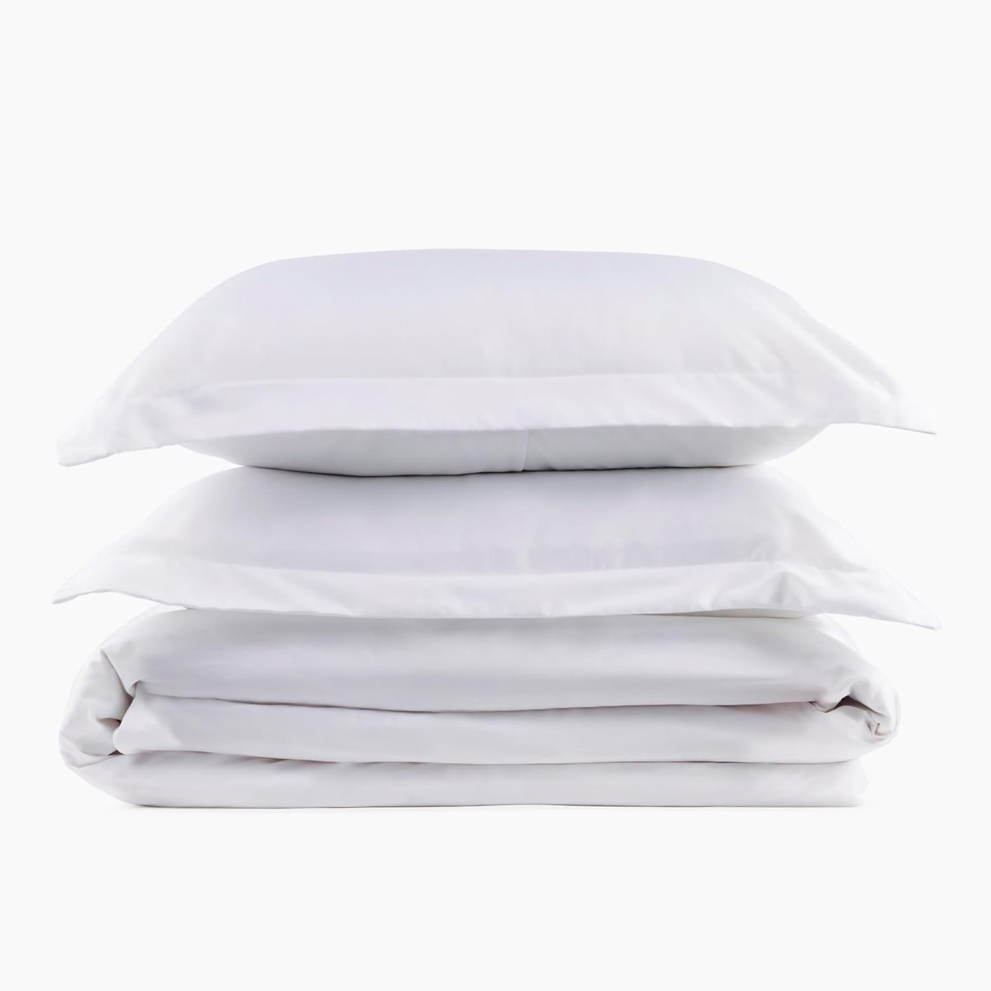 PeachSkinSheets Night Sweats: The Original 1500TC Soft King/Cali King Duvet Cover Set Classic White