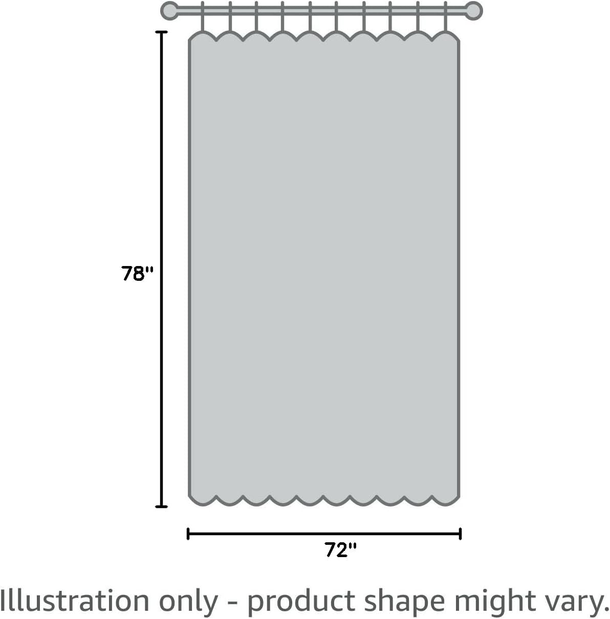 MitoVilla Grey Ombre Fabric Shower Curtain 72 x 78, Farmhouse Long Modern Geometric Cloth Shower Curtain for Bathroom Decor, Luxury Marble Textured, 78 inch Long