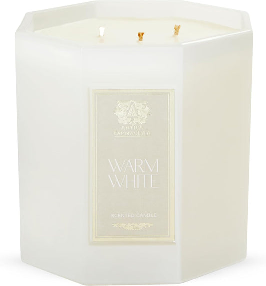 Antica Farmacista Three-Wick Candle - Decorative Home Candle - Long-Lasting & Premium Scented - Luxury Gift - Warm White, 25 oz