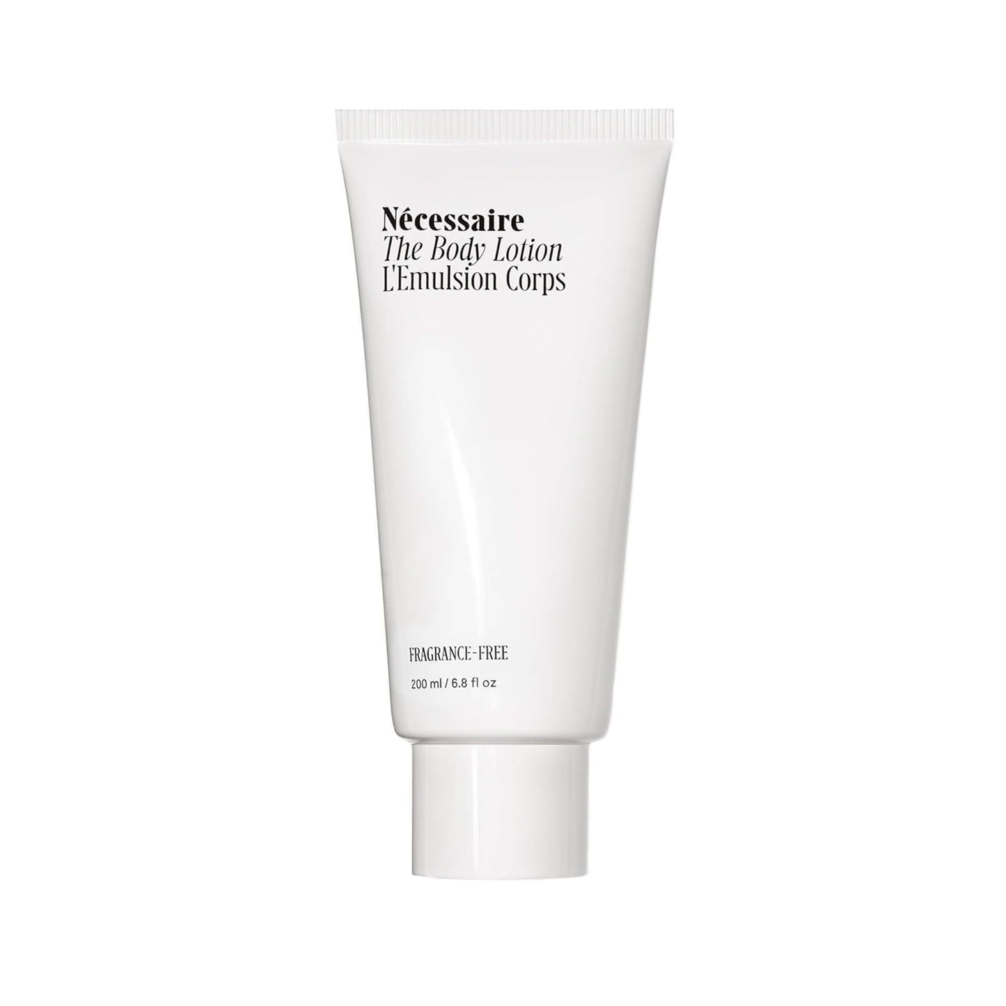 Nécessaire The Body Lotion Fragrance-Free — Unscented Multi-Peptide Body Moisturizer for Women + Men – Non-Comedogenic Lotion for Sensitive Skin – 200 ml/6.8 fl oz