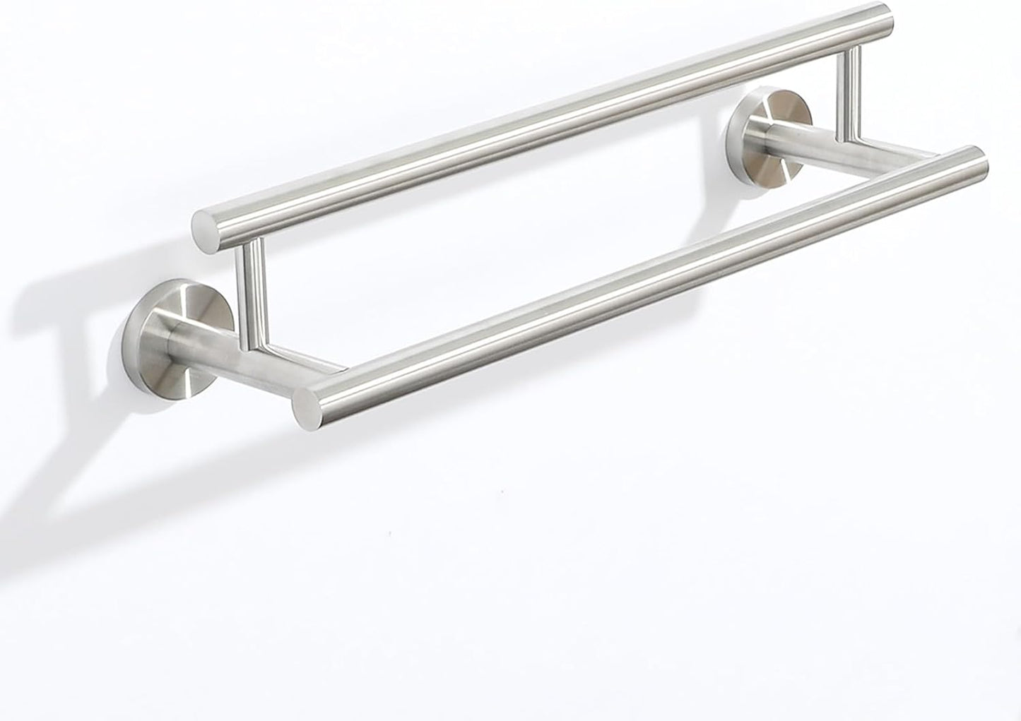 Alise Double Bath Towel Bars,12 Inch Towel Racks for Bathroom Wall Mount,SUS304 Stainless Steel Towel Holder,Space-Saving Towel Hanger,Modern Decor Towel Rod,Brushed Nickel Towel Rail,GYT6902-300-LS